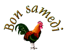 Gif animé Bon samedi coq